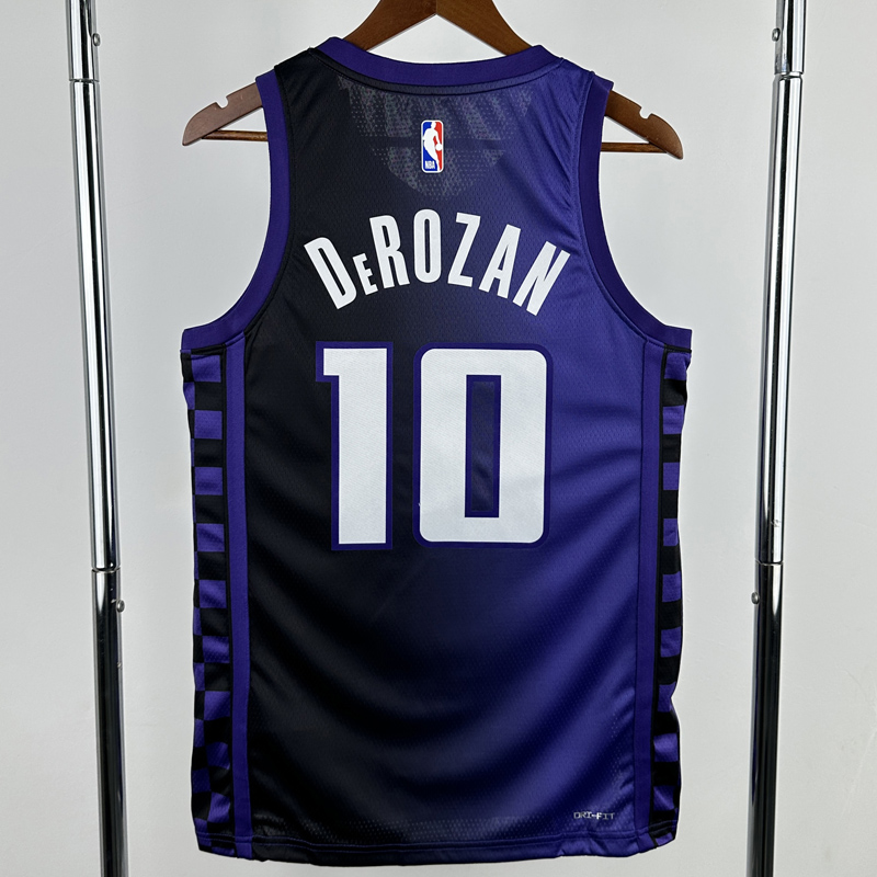 23-24 Kings DEROZAN #10 Purple Top Quality Hot Pressing NBA Jersey (Trapeze Edition)飞人版