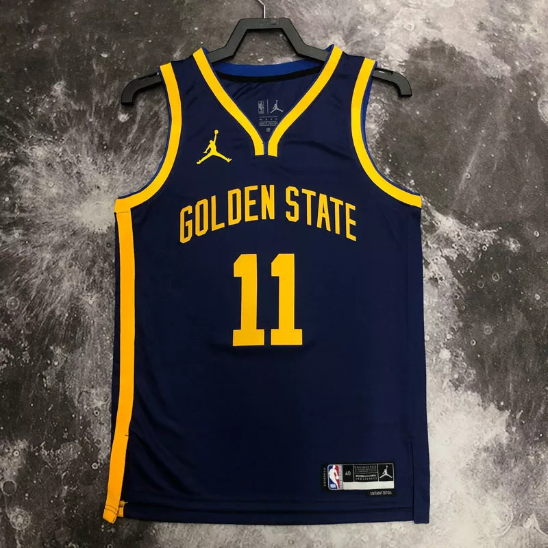 22-23 WARRIORS THOMPSON #11 Royal blue Top Quality Hot Pressing NBA Jersey (Trapeze Edition)