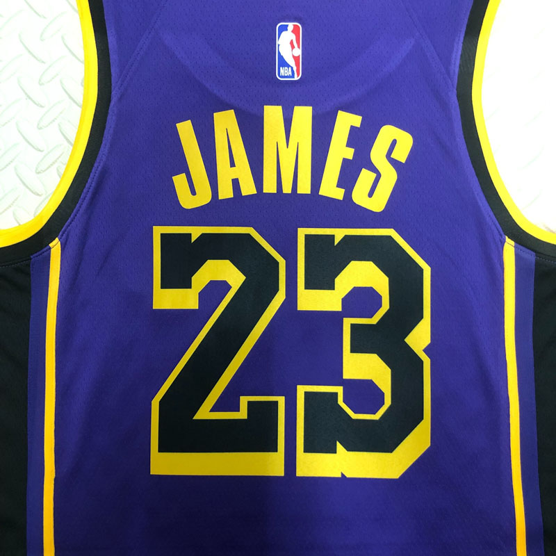 22-23 LAKERS JAMES #23 Purple Top Quality Hot P...