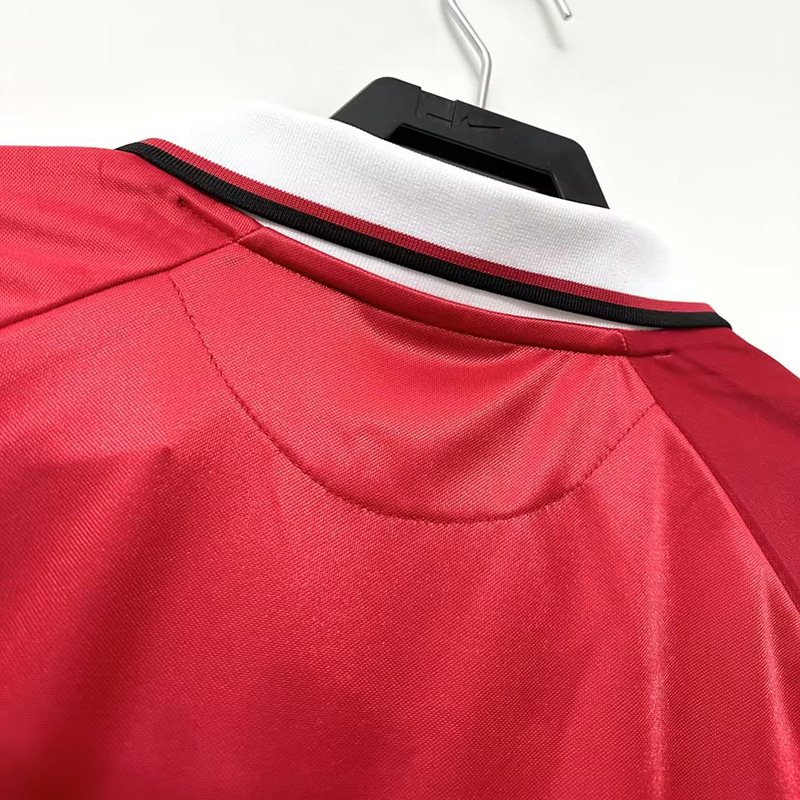 1999 Man Utd Final Long Sleeve Retro Soccer Jer...