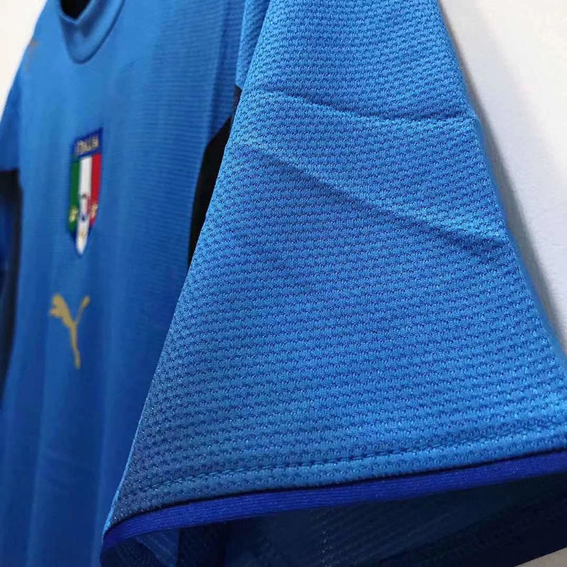 2006 Italy Home Blue Retro Soccer Jersey