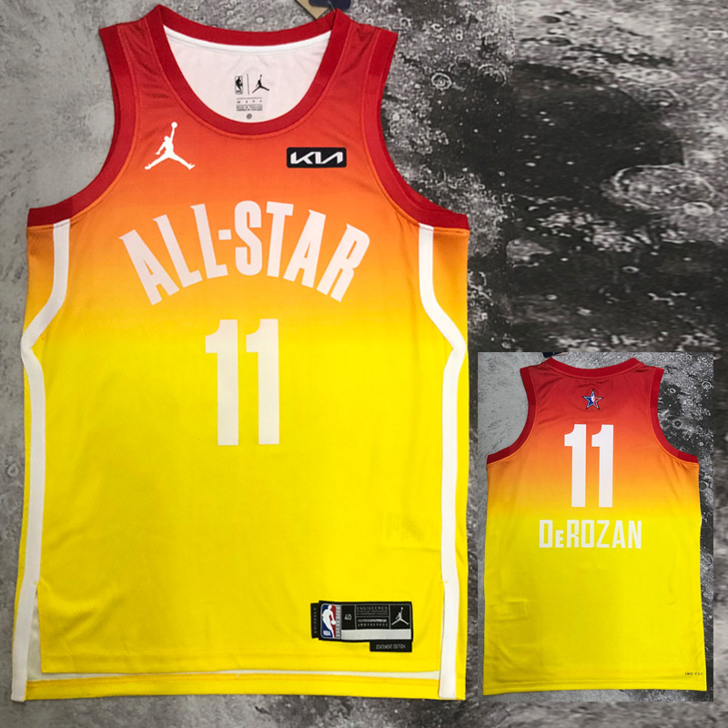 2023 ALL STAR DEROZAN #11 Yellow Top Quality Ho...