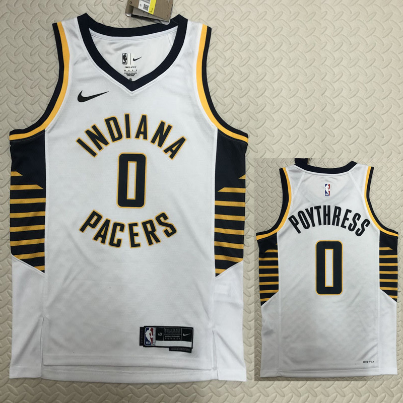 22-23 Indiana Pacers POYTHRESS #0 White Top Qua...