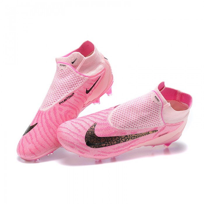 Phantom GX Elite FG High Soccer Shoes-Pink/Black-1055455
