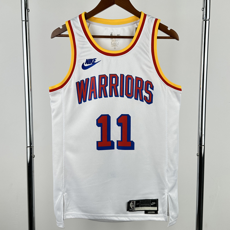 24-25 WARRIORS THOMPSON #11 White Retro Top Quality Hot Pressing NBA Jersey