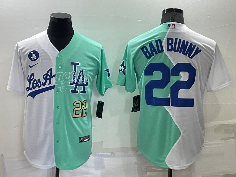 2022 Men's Los Angeles Dodgers Bad Bunny 22 MLB Jersey