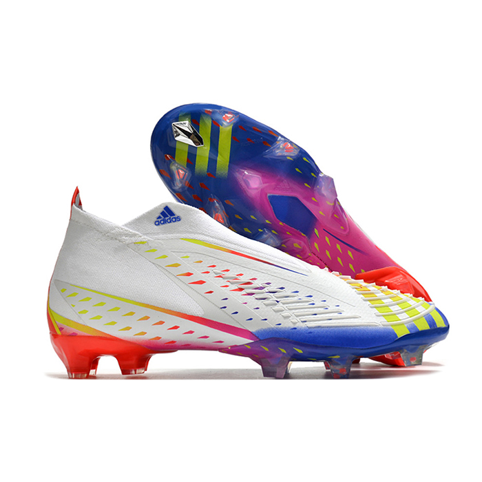 Predator FIFA World Cup Qatar 2022 Edge+FG Soccer Shoes-White/Blue-8867696