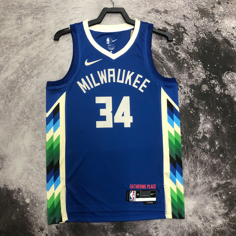 22-23 BUCKS ANTETOKOUNMPO #34 Blue City Edition...