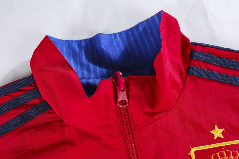 2023 Spain Blue & Red Double Sided Windbreaker ...