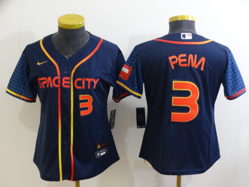 Houston Astros Women's SPACE CITY baseball jersey  PENA 3
