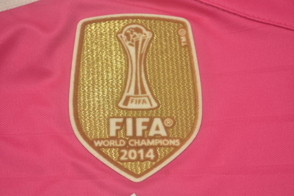 2014-2015 RMA Away Pink Long Sleeve Retro Socce...