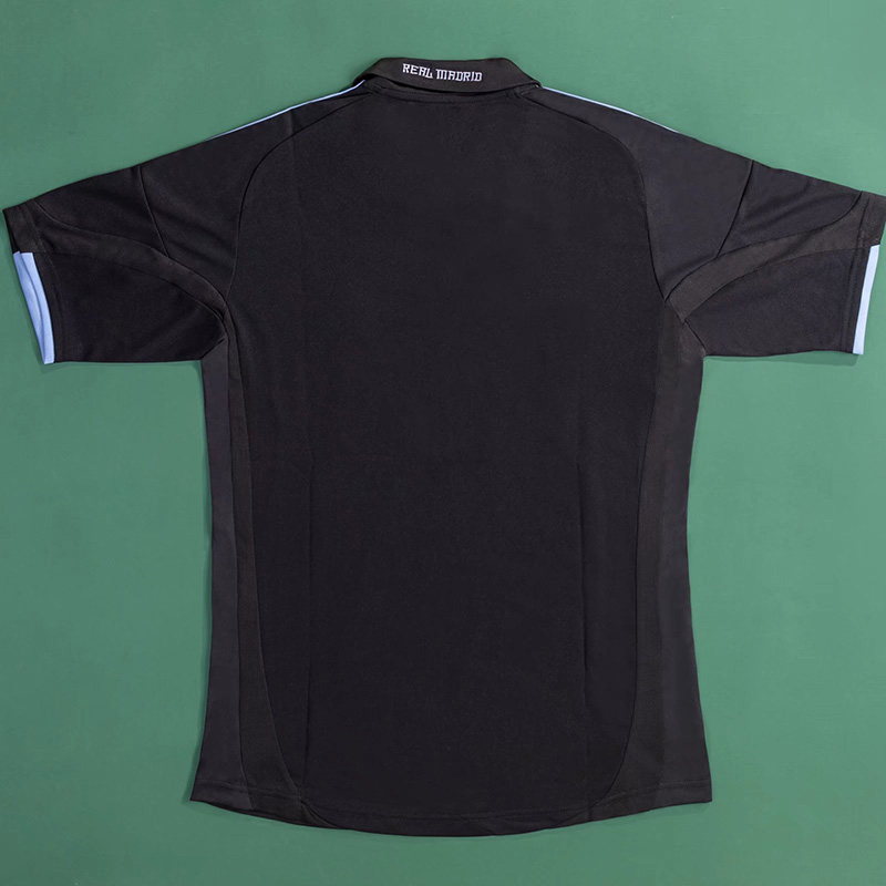 2009-2010 RMA Away Black Retro Soccer Jersey