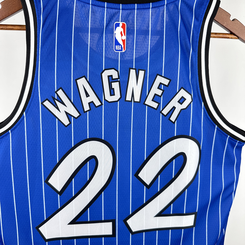 2018-2019 Magic WAGNER #22 Blue Retro Top Quality Hot Pressing NBA Jersey (条纹)
