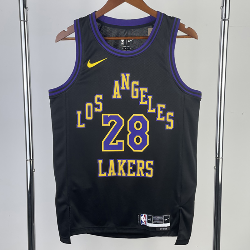 23-24 LAKERS HACHIMURA #28 Black City Edition T...