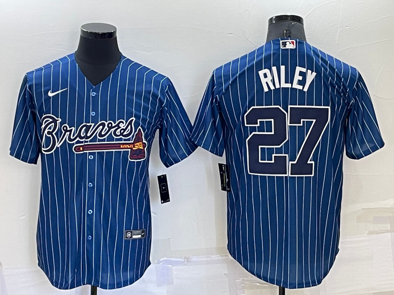 2022 Men's Atlanta Braves RILEY 27 blue MLB Jersey
