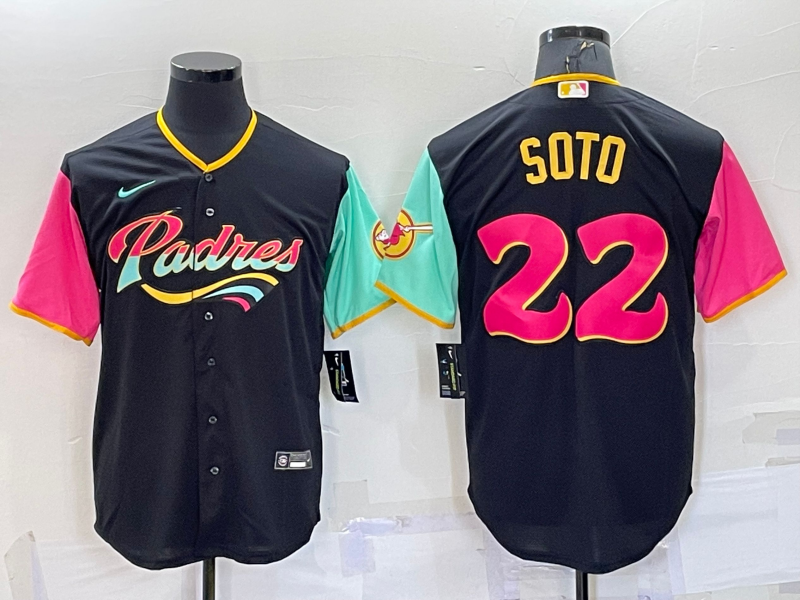 2022 Men's San Diego Padres SOTO 22 black MLB Jersey