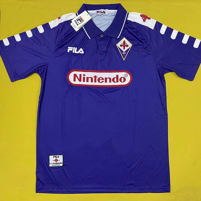 1998-1999 Fiorentina Home Retro Soccer Jersey