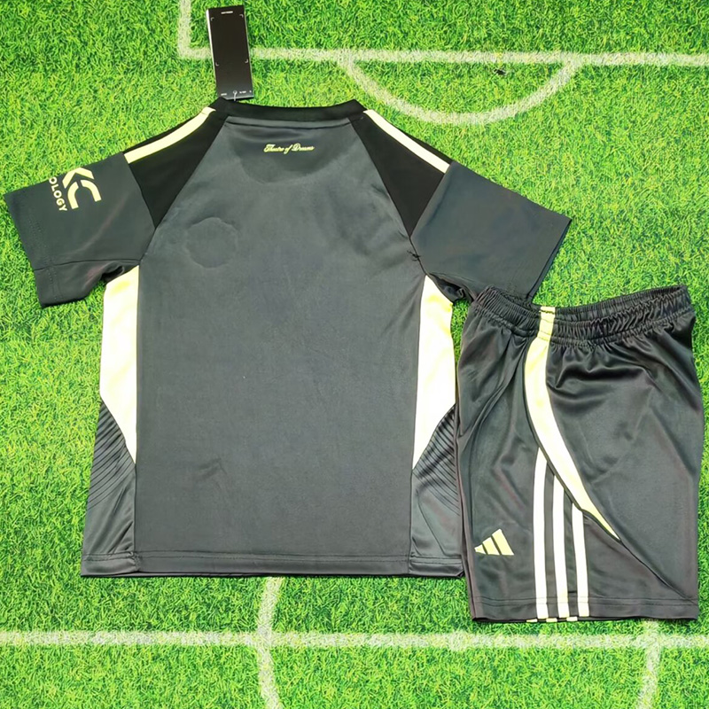 25-26 Man Utd Black GoalKeeper Kids Soccer Jersey