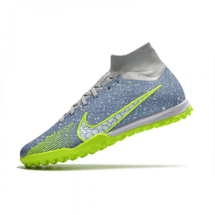 Air Zoom Mercurial Vapor XV Elite TF High Soccer Shoes-Grey/Purple-6160491