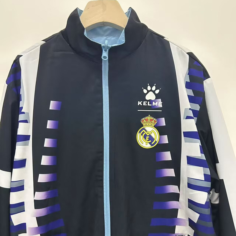 24-25 RMA Light blue & Black Retro Double Sided Windbreaker (双面风衣)