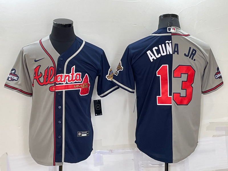 2022 Men's Atlanta Braves 13 blue MLB Jersey