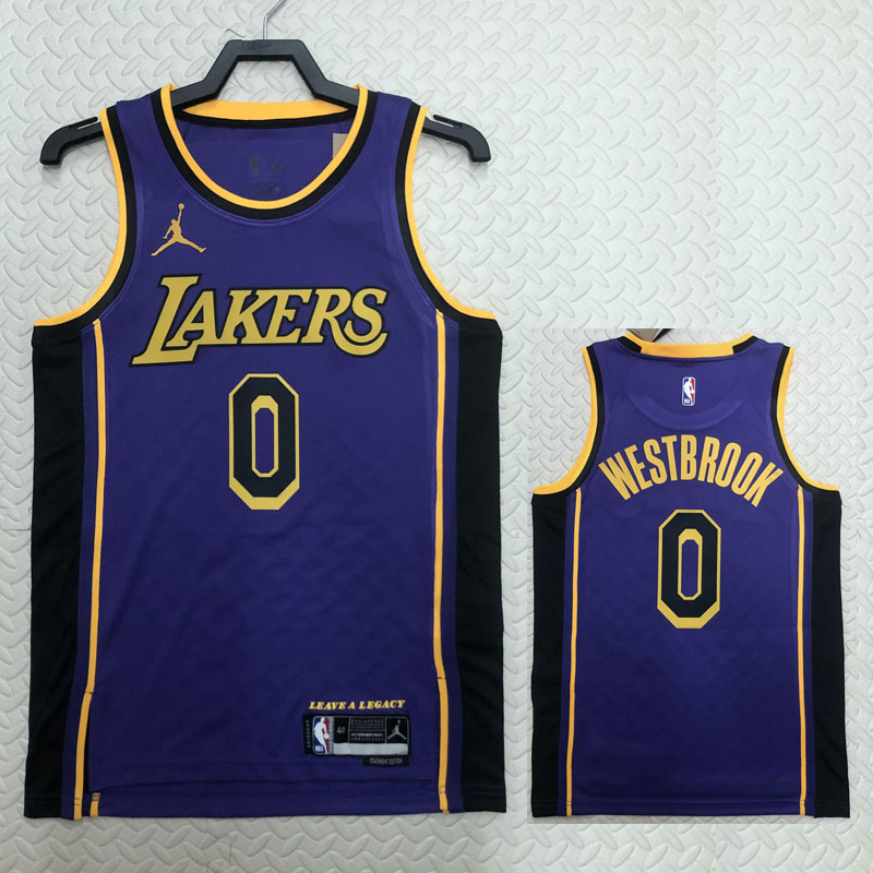 22-23 LAKERS WESTBROOK #0 Purple Top Quality Ho...