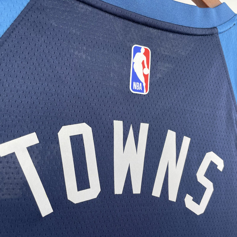 22-23 Timberwolves TOWNS #32 Blue Top Quality H...