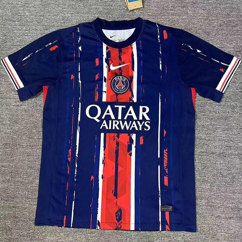 24-25 PSG Blue Red Special Edition Fans Soccer Jersey