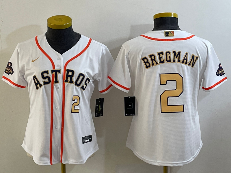 Houston Astros Women's champions baseball jersey BREGMAN 2