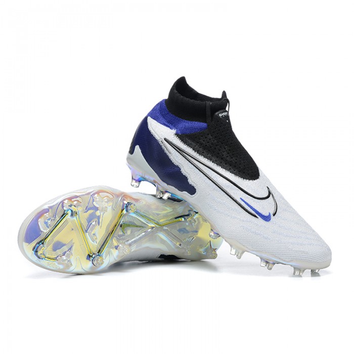 Phantom GX Elite FG High Soccer Shoes-White/Blue-1645808