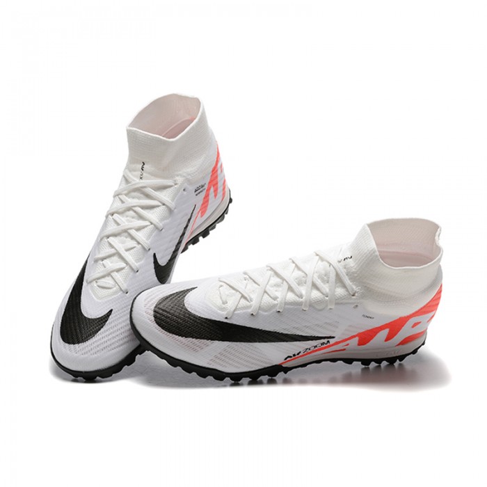 Superfly 8 Academy TF High Soccer Shoes-White/Black-4898752