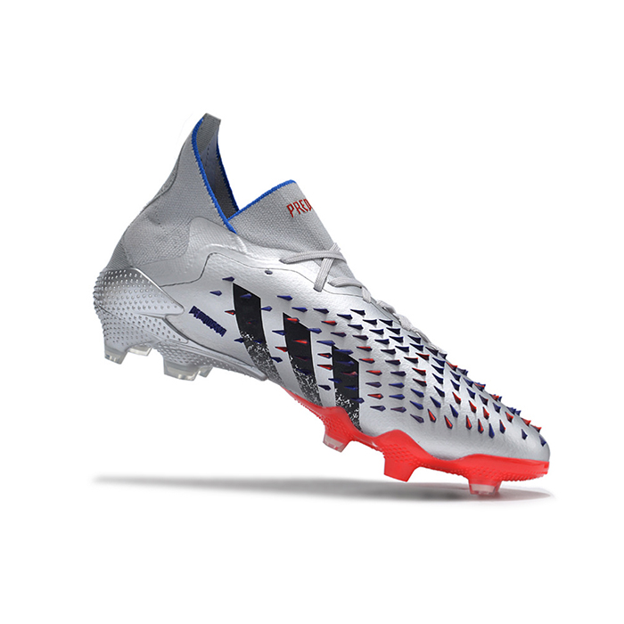 PREDATOR FREAK .1 FG High Soccer Shoes-Silver/Gray-6565716