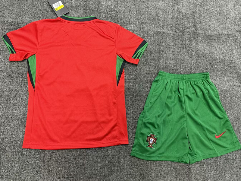 2024 Portugal Home Kids Soccer Jersey