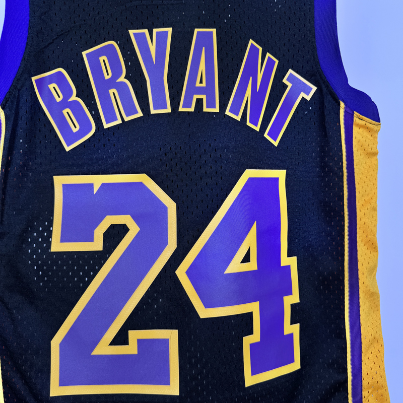 2009-2010 LAKERS BRYANT #24 Black Retro Top Quality Hot Pressing NBA Jersey