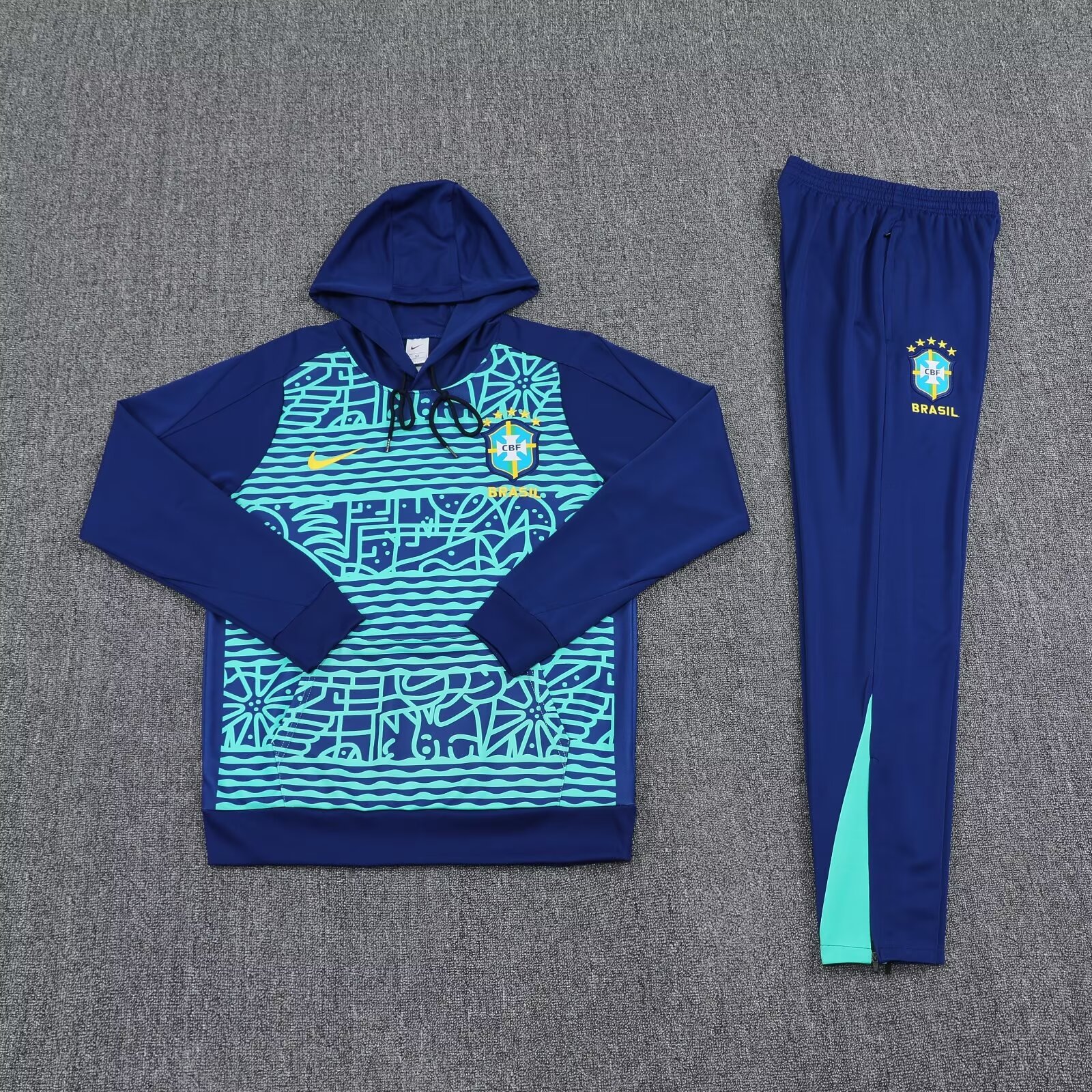 24-25 Brazil Blue Hoodie Tracksuit (卫衣套装)