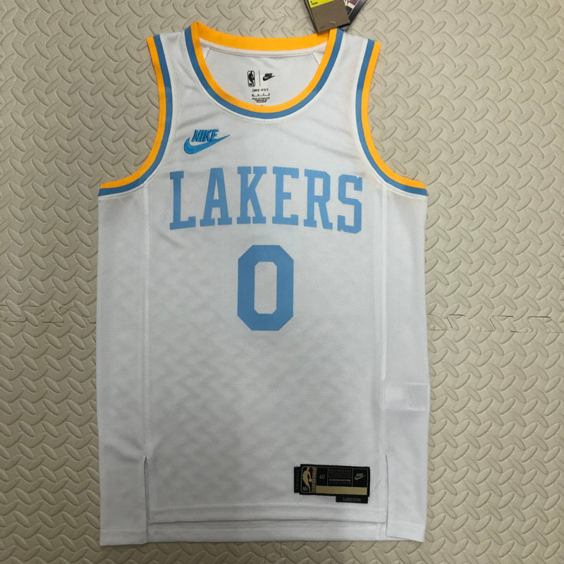 22-23 LAKERS WESTBROOK #0 White Top Quality Hot...