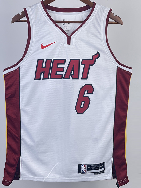 22-23 HEAT JAMES #6 White Top Quality Hot Press...