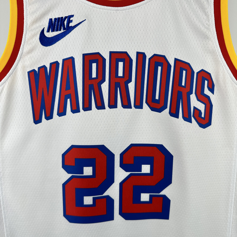 24-25 WARRIORS WIGGINS #22 White Retro Top Quality Hot Pressing NBA Jersey