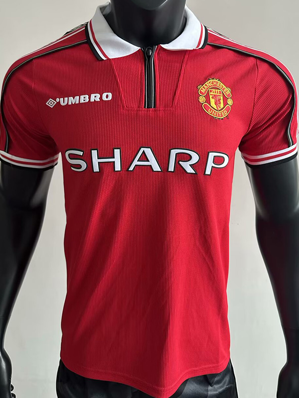 1998-1999 Man Utd Home Player Version Retro Soccer Jersey