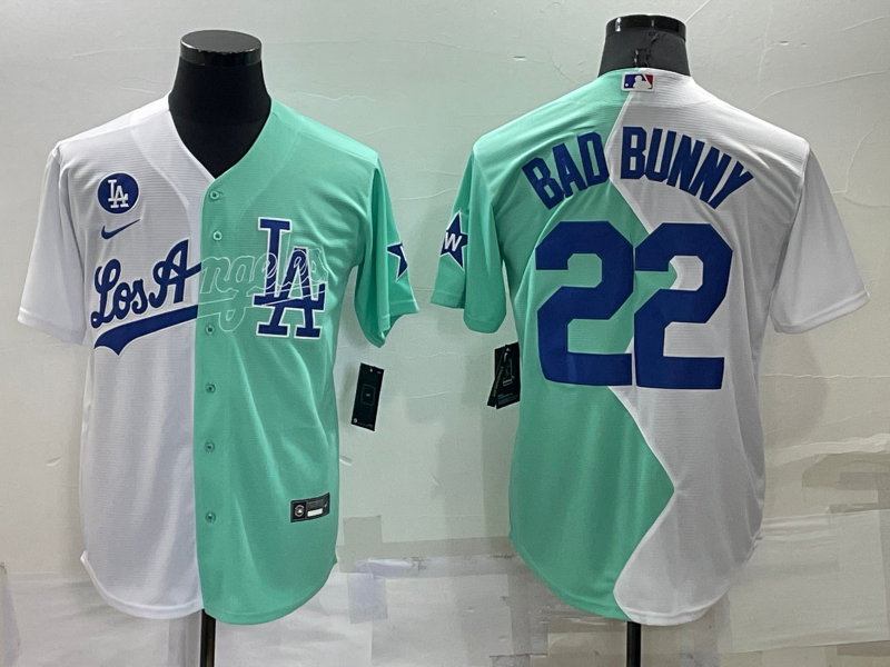 2022 Men's Los Angeles Dodgers Bad Bunny 22 MLB Jersey