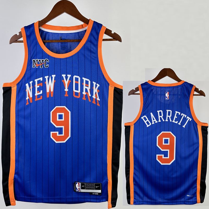 23-24 KNICKS BARRETT #9 Blue City Edition Top Q...