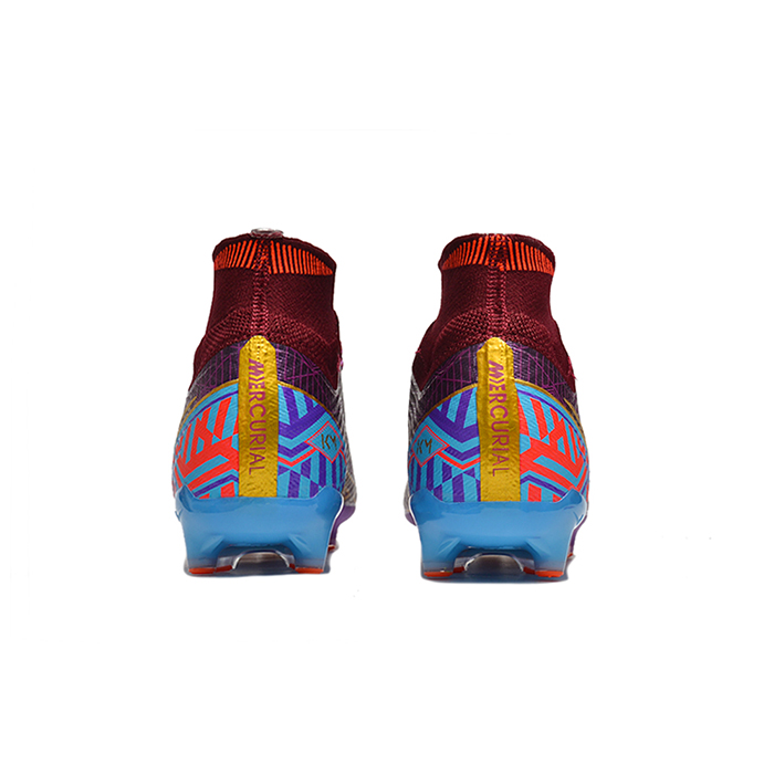 Mbappé Air Zoom Mercurial Superfly IX Elite AG Soccer Shoes-Wine Red/Blue-5076896
