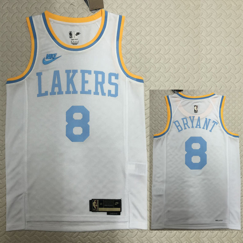 22-23 LAKERS BRYANT #8 White Top Quality Hot Pr...