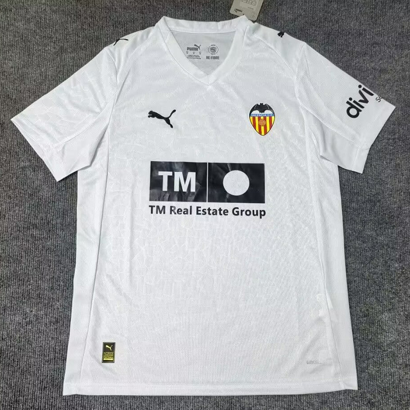25-26 Valencia Home Fans Soccer Jersey (带广告)