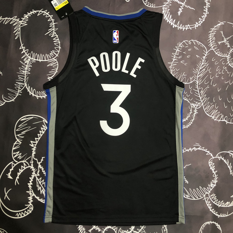 2020 Warriors POOLE #3 Black Grey Top Quality H...