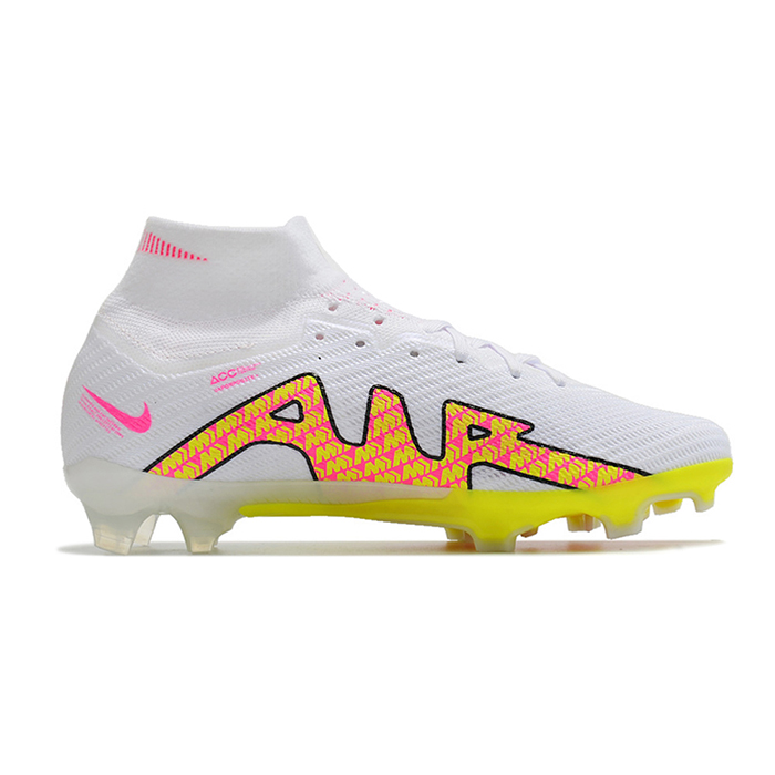 Air Zoom Mercurial Superfly IX Elite FG High Soccer Shoes-White/Yellow-9658022