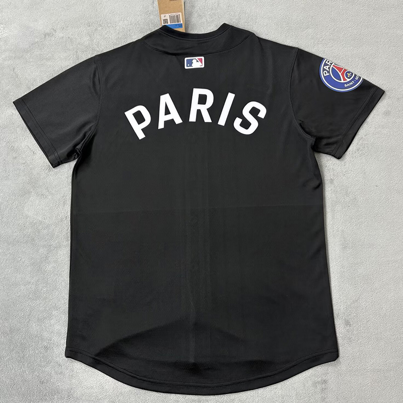 25-26 PSG Black Casual Edition Baseball Jersey