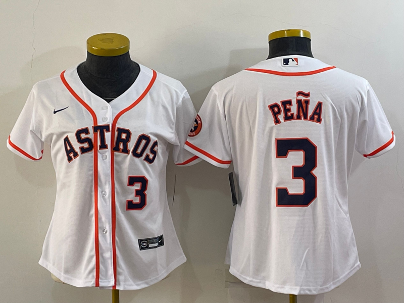 Houston Astros Women's baseball jersey PENA 3 fans edition
