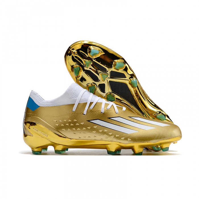 X Speedportal .1 2022 World Cup Boots FG Soccer Shoes-Gold/White-3301291