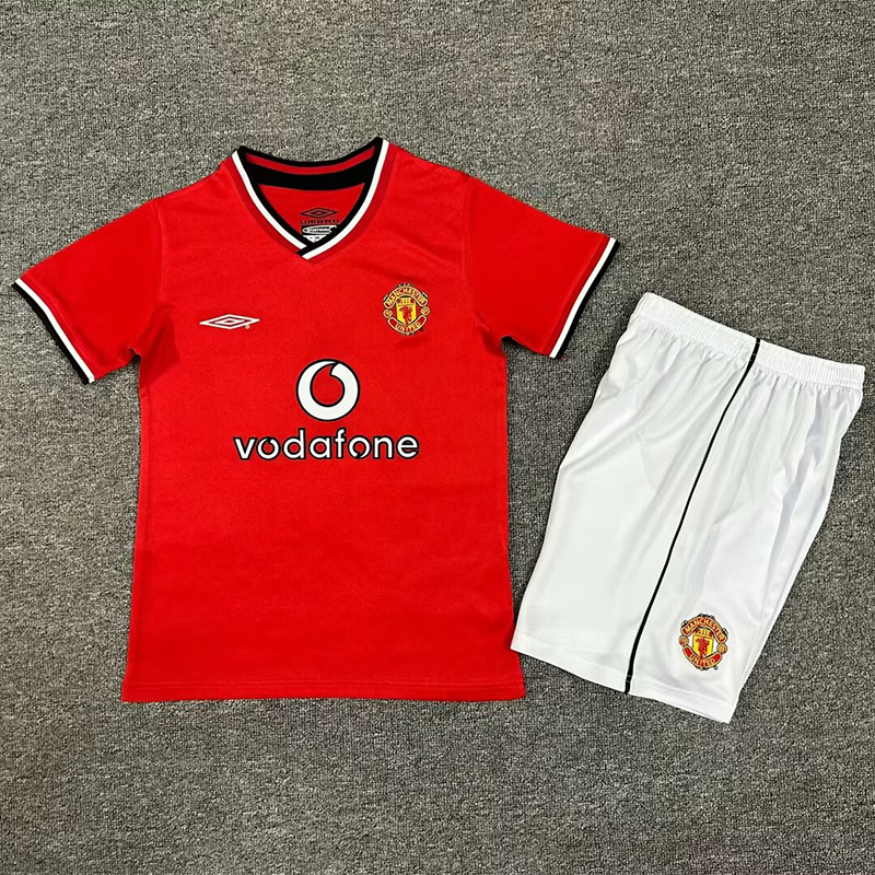 2000-2002 Man Utd Home Kids Retro Soccer Jersey